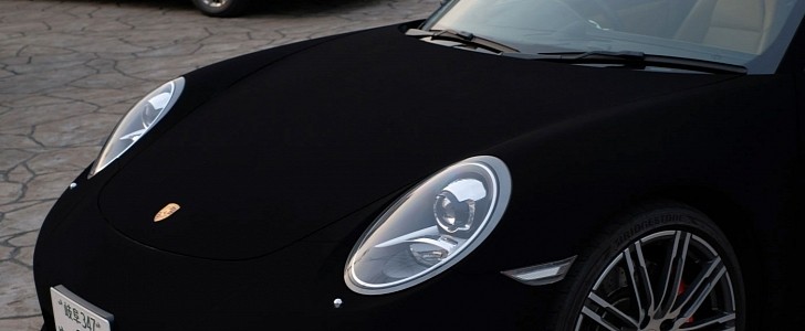The worlds blackest Porsche 911