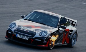 Porsche 911 GT2 in Akrapovic Livery With Hellfire Brakes