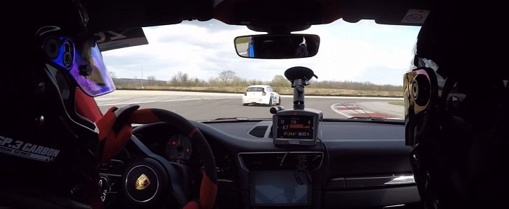 Porsche 911 GT2 RS Chases BMW 130i in Track Battle