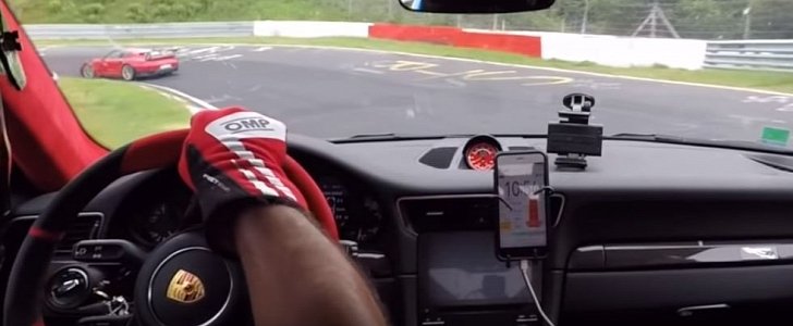 Porsche 911 GT2 RS Chasing another GT2 RS on Nurburgring