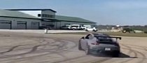 Porsche 911 GT2 RS Does Violent Donuts, Driver Loses It