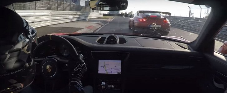 Porsche 911 GT2 RS Manthey Record Car Destroys 911 GT3 RS in Nurburgring Chase