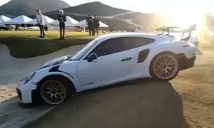 Porsche 911 GT2 RS Owner Forgets to Yell 'Fore', Crashes on Golf Course