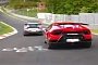 Porsche 911 GT2 RS vs. Lamborghini Huracan Performante Nurburgring Chase Is Wild