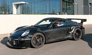 2019 Porsche 911 GT2 Spied Again, Has Massive Rear Wing And Exhaust Tips