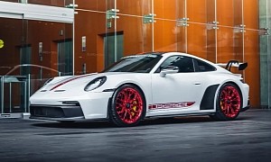 Porsche 911 GT3 Flaunts Old-School White-Crimson and Polished Carbon Red Mix