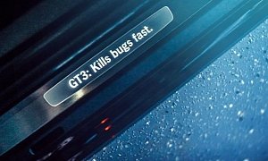 Porsche 911 GT3 Customer Orders "Kills Bugs Fast" Door Sills, a Retro Pun