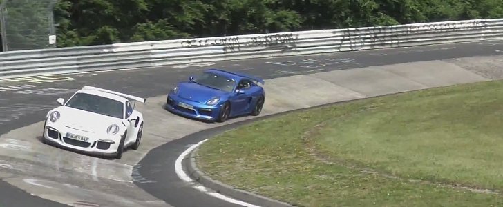 orsche 911 GT3 RS and Cayman GT4 Spotted Lapping the Nurburgring Together