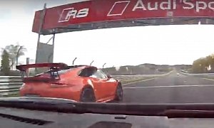 Porsche 911 GT3 RS Chases Another GT3 RS in Nurburgring Traffic, Goes Berserk