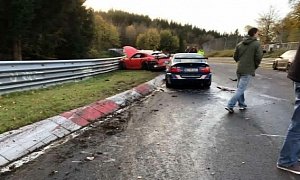 Porsche 911 GT3 RS Coolant Spill Causes 14-Car Nurburgring Crash
