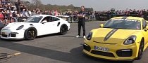 Porsche 911 GT3 RS Drag Races Cayman GT4, The Struggle Is Brutal