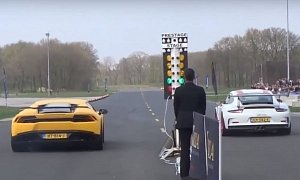 Porsche 911 GT3 RS Drag Races Lamborghini Huracan with Crushing Results