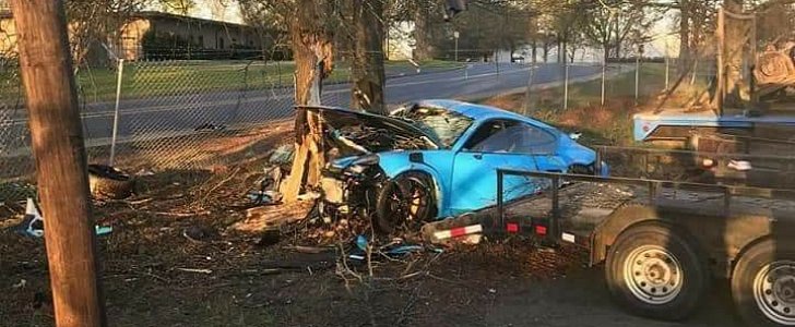 Porsche 911 GT3 RS PDK Destroyed in Residential Area Crash