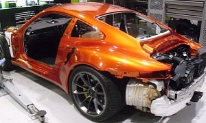 Porsche 911 GT3 RS PDK Strips, Exposed Engine Bay Shows 4L Flat-Six in Action