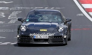 Porsche 911 GTS Facelift Spied on the Nurburgring in Hybrid Version