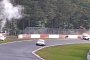 Porsche 911 Nurburgring Fluid Spill Sends Mini into Guardrail in Racing Crash