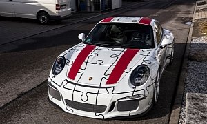 Porsche 911 R Gets Awesome Puzzle Design Wrap in Germany