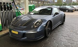 Porsche 911 R Spotted at Dutch Gas Station Is a Road Warrior