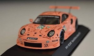 Porsche 911 RSR Pink Pig 2018 Le Mans Winner Scale Model Looks Porky