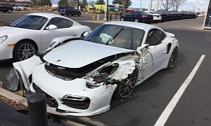 Porsche 911 Turbo Driver Wrecks His Car In Severe "Traction Control Off" Case