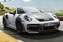 Porsche 911 Turbo S Cabriolet Gets Red Lipstick, Insane Amount of Power From TechArt