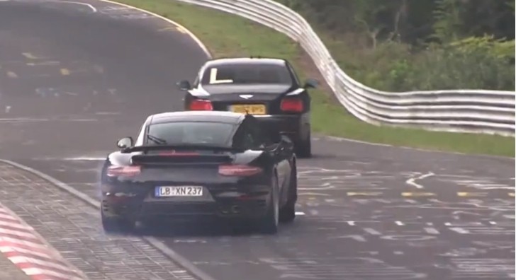 2015 Porsche 911 Turbo S Facelift Drifts on Nurburgring