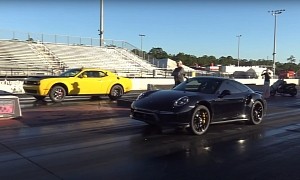 Porsche 911 Turbo S vs. Dodge Demon Drag Race Is Decided by 0.03 Seconds