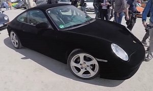 Porsche 911 Wrapped in Velvet Looks Like a Rear-Engined Mouse