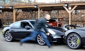 Porsche 918 Spyder Rolls into Porsche 911, Minor Crash Sees 911 Owner Screaming