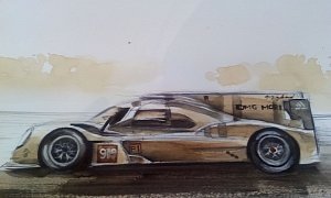 Porsche 919 Hybrid Le Mans Racing Action Becomes Coffee Art