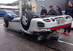 UPDATE: Porsche 959 Flips Over in Extreme Geneva Crash