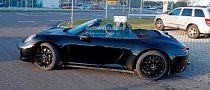 Porsche 992 Cabriolet Spied With The Roof Down In Chilly Stuttgart