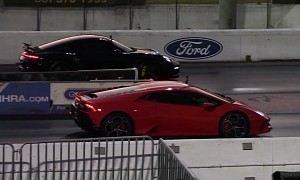 Porsche 992 Turbo S Thrice Drags Lambo Huracan, Wins All but Evo Sounds Delirious
