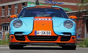 Porsche 997 Turbo Gulf Racing Wrap