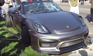 Porsche Boxster Spyder Crashes into Crowd while Leaving Boise Cars and Coffee