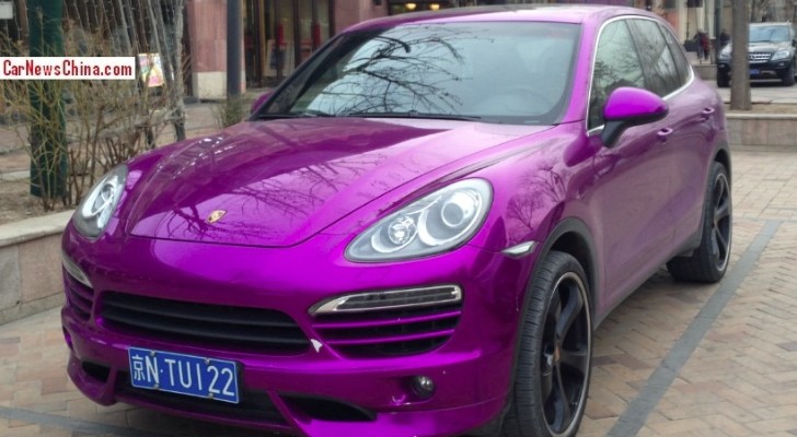 Purple Porsche Cayenne