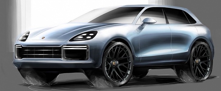 Porsche Cayenne rendering