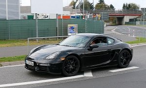 Porsche Cayman Facelift Spied: There’s a Flat-Four Turbo in Here
