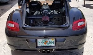 480 HP Porsche Cayman Gets Ford Coyote 5.0 V8 Engine Swap, Out for 911 Blood