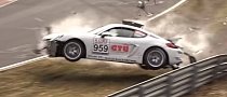 Porsche Cayman GT4 Clubsport Gets Destroyed in Nurburgring Recoil Crash