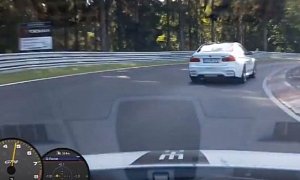 Porsche Cayman GT4 Hunts Down BMW M3 Ring Taxi in Brutal Nurburgring Chase