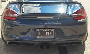 Porsche Cayman GT4 Roasts PDKs with Its Vanity Plate