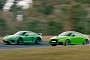 Porsche Cayman GT4 vs. Audi TT RS Drag Race Has a Mind of Its Own