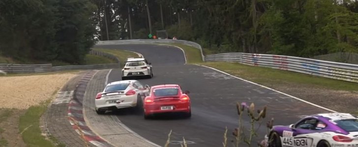 Porsche Cayman GT4 Takes Out Another GT4