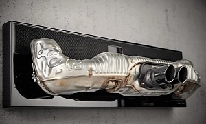 Porsche Design Introduces Quirky Soundbar Made From a Porsche 992 GT3 Exhaust System