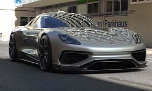 Porsche Electric Coupe Shows Sleek GT Design