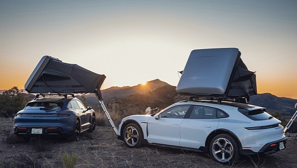 Porsche is trying hard to convince people they can go camping in an electric sportscar