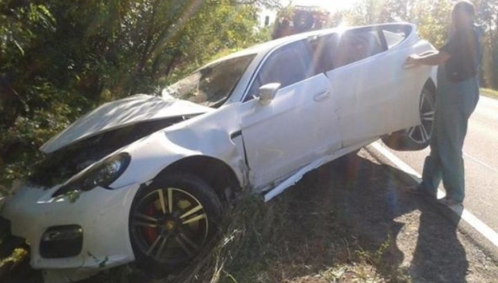 Porsche Panamera crash in Slovakia