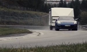 Porsche Panamera Turbo ST Sets Nurburgring Trailer Record Towing Porsche Tractor
