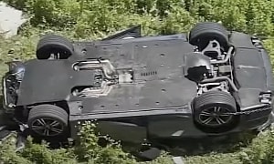 Porsche Plunges Upside Down From Garage – Has Cash on Its Belly, but Where's the Driver?